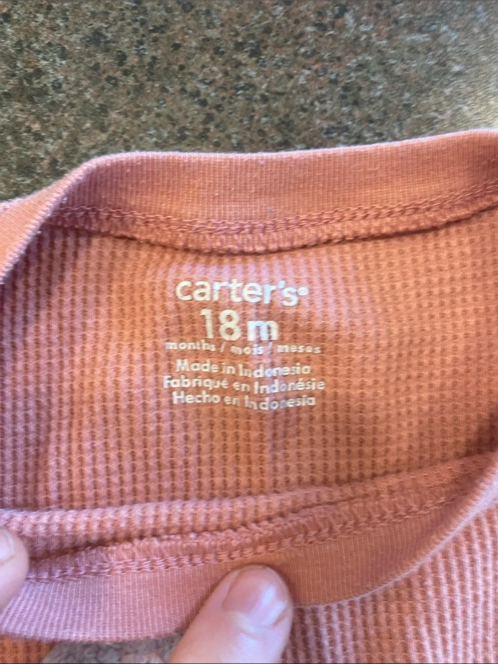 Carter's Pink Waffle Knit 'Love to Play' Short Sleeve Top